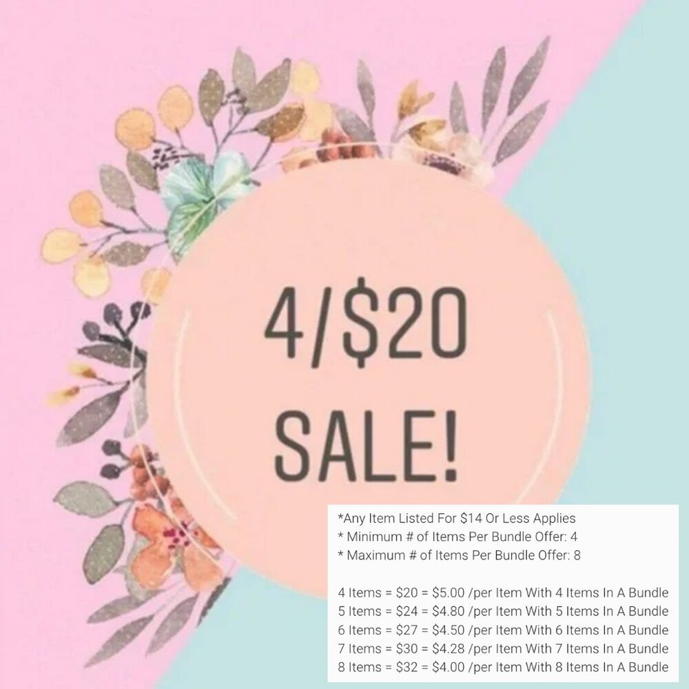 CREATE BUNDLE OF 4 & RECEIVE OFFER ***. ITEMS $14 Or Less. ***